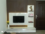 TV CABINET WITH GLASS UNIT