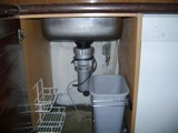 KITCHEN SINK UNIT WITH DUST BIN AND FOOD WASTE DISPOSER